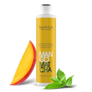 Jean & Len Lockentraum Shampoo Mango & Matcha, bändigt widerspenstiges und krauses Haar, verringert Spliss, pflegt & definiert natürliche Wellen und Locken, ohne Parabene & Silikone, vegan, 300ml im Sale